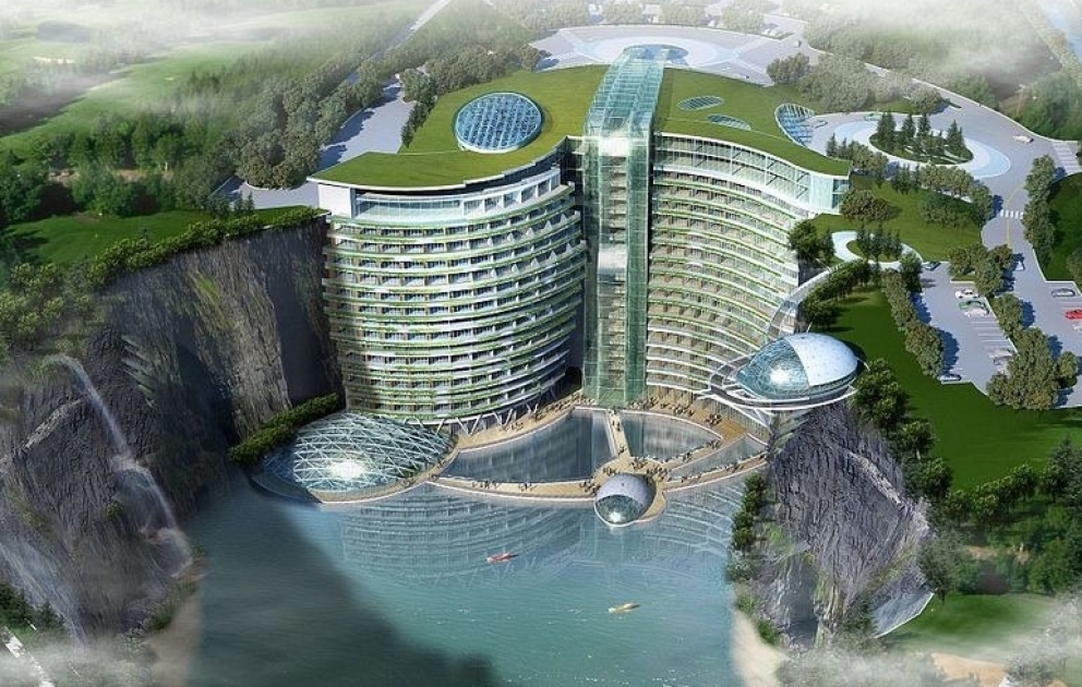 Şanxayda yerin altında otel istifadəyə verilib