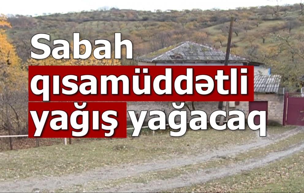 Bakıda qısamüddətli yağış yağacaq