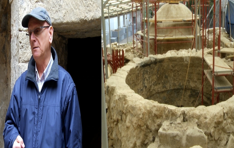 İçərişəhərdəki "Yeraltı hamam"da bərpa işləri aparılır