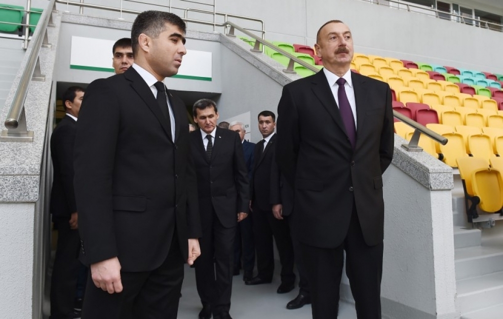 President Ilham Aliyev viewed Ashgabat Olympic Complex