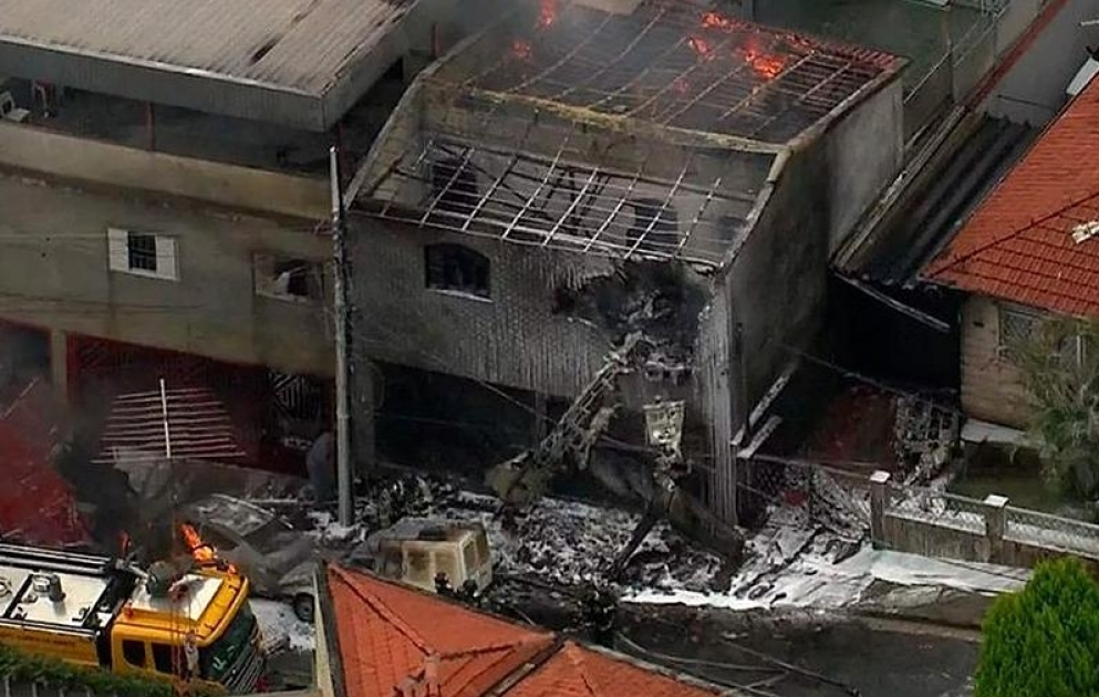 Plane fell on residential house in Brazil