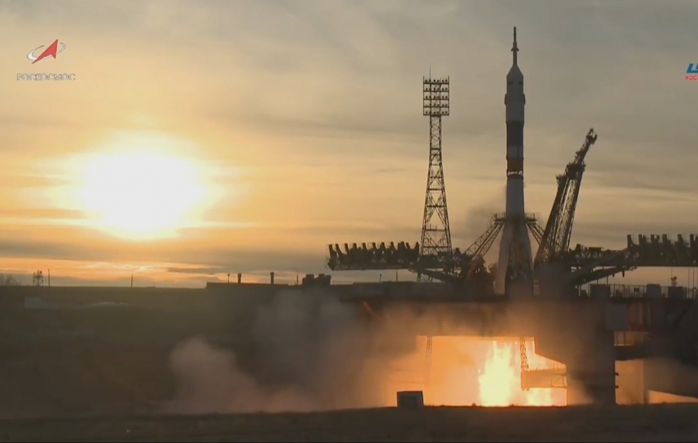Nach Notlandung ist eine Sojus-Rakete zur Internationalen Raumstation ISS gestartet