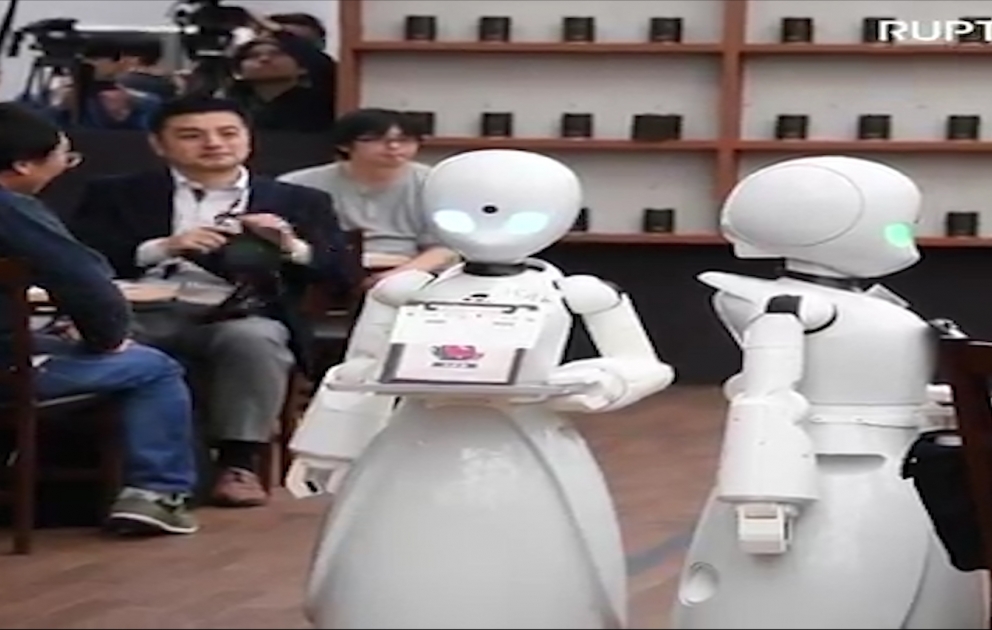Bu kafedə xidmət göstərən robotlar əngəlli şəxslər tərəfindən idarə olunur