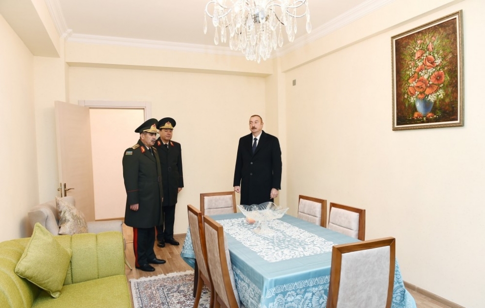 President Ilham Aliyev attended ceremony to give out apartments to servicemen in Sabunchu district