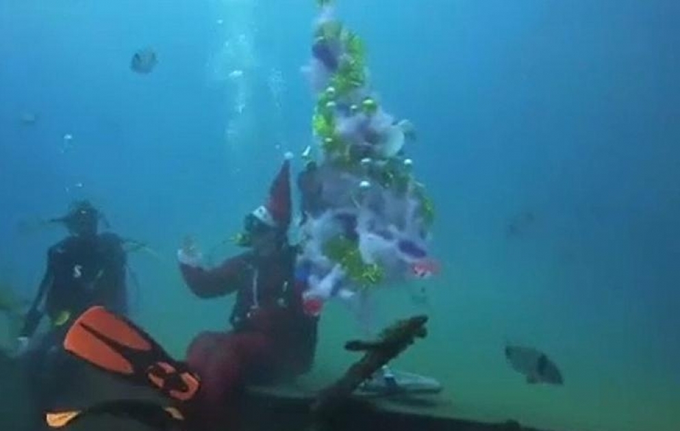Christmas Tree installed at the bottom of sea in Cyprus
