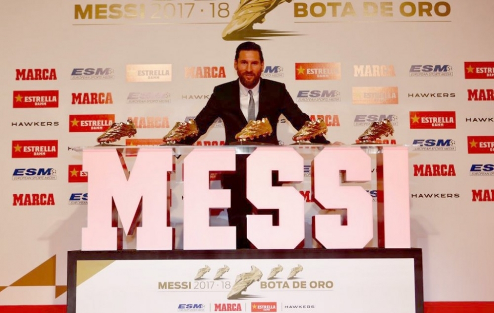 Lionel Messi wins European Golden Shoe for fifth time