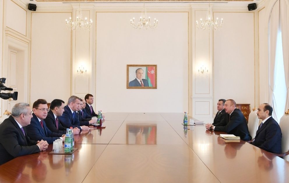 President Ilham Aliyev received delegation of Astrakhan region