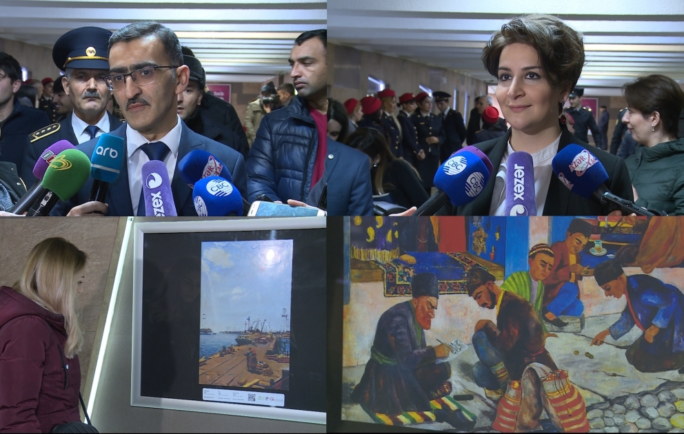 Metronun "Nəriman Nərimanov" stansiyasında "Azərbaycanın görkəmli rəssamları” adlı sərgi açılıb