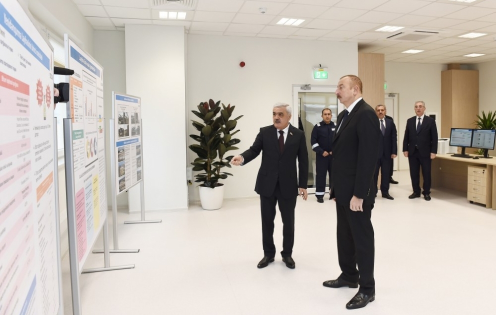 President Ilham Aliyev attended inauguration of bitumen unit and liquefied gas filling station at Baku Oil Refinery