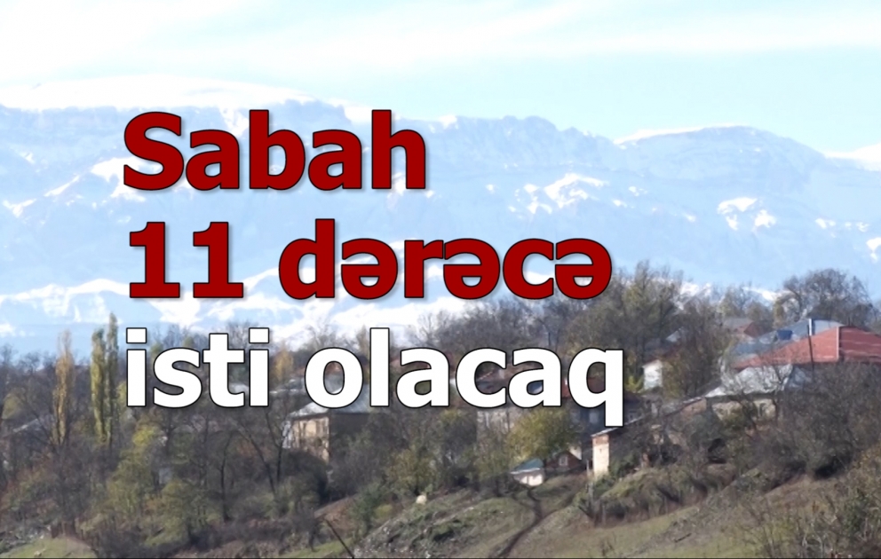 Bakıda 11 dərəcə isti olacaq