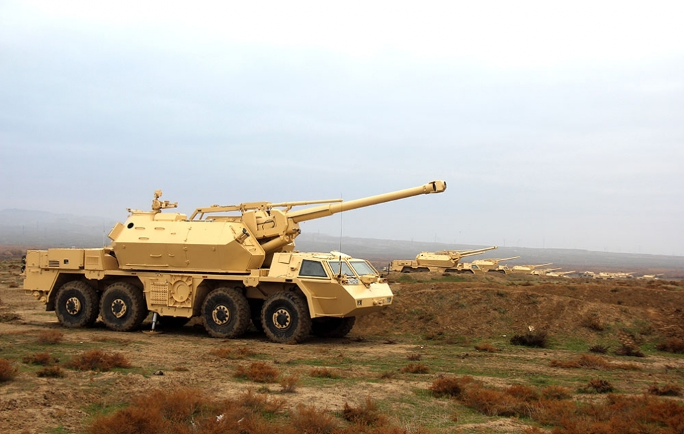 Artillery units conducted practical firing from DANA self-propelled artillery systems