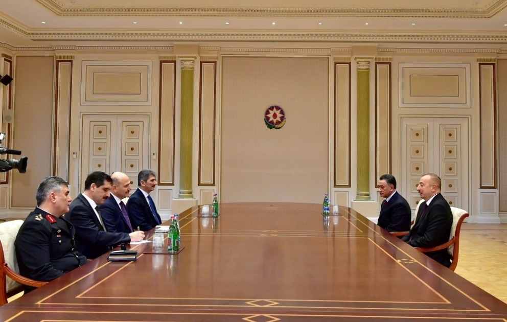 President Ilham Aliyev received delegation led by Turkish interior minister