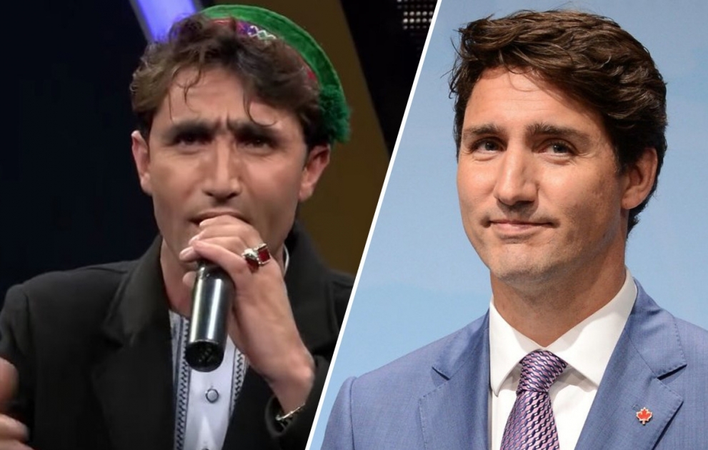 Justin Trudeau look alike an Afghan singing star