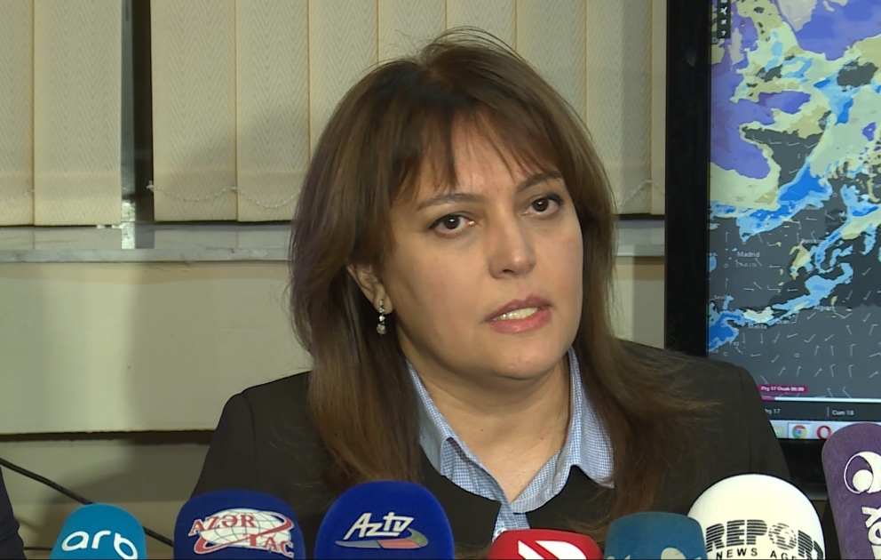 Umayra Tağıyeva: Bakıda küləyin sürəti saniyədə 40 metrə, Xəzərdə dalğanın hündürlüyü 9,3 metr olub