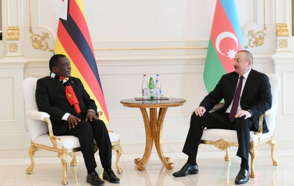 Azərbaycan və Zimbabve prezidentlərinin görüşü olub