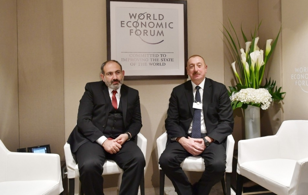 President Ilham Aliyev and Armenian Prime Minister Nikol Pashinyan held informal meeting in Davos