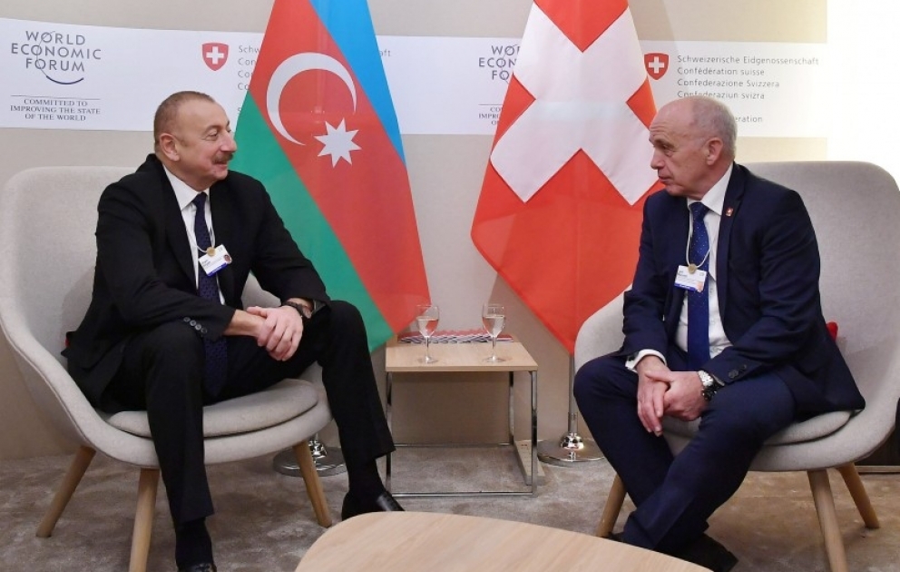 Azərbaycan Prezidenti İlham Əliyevin və İsveçrə Prezidenti Ueli Maurerin görüşü olub