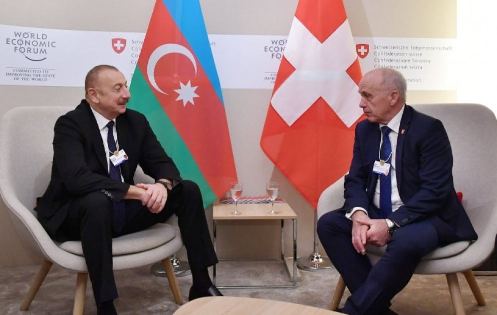 Состоялась встреча Президента Азербайджана Ильхама Алиева и Президента Швейцарии Ули Маурера
