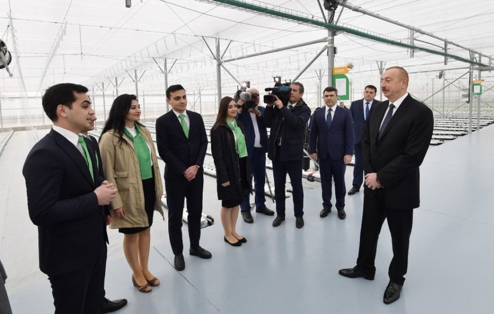 Präsident Ilham Aliyev weiht Forschungsinstitut für Gemüsewirtschaft