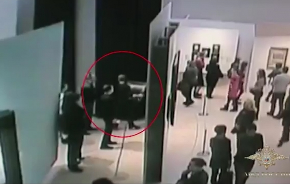 Видео кражи из Третьяковки картины Куинджи