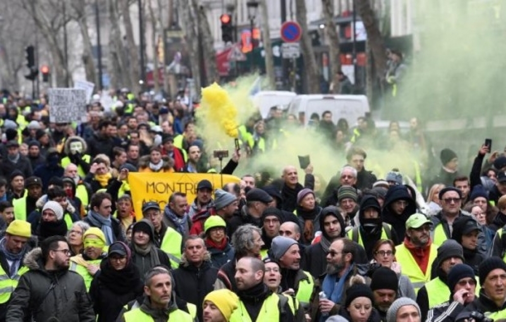 'Yellow Vests' stage protest in Paris in 12th weekend of action