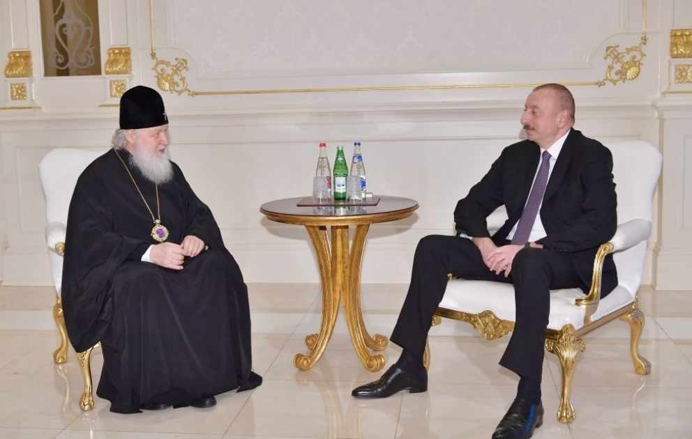 Entretien du président Ilham Aliyev avec le patriarche russe Cyrille