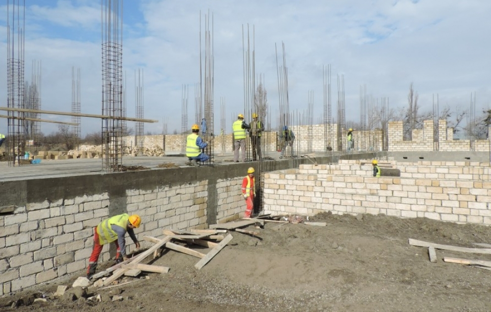 Qubanın Alekseyevka kəndində 960 şagird yerlik yeni məktəb binası tikilir