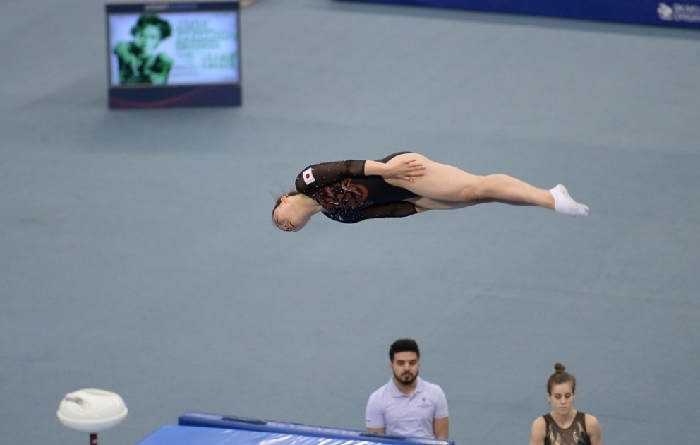 Bakıda batut gimnastikası və tamblinq üzrə Dünya Kuboku yarışı davam edir