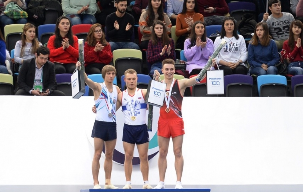 Azərbaycan gimnastı Mixail Malkin Dünya Kuboku yarışlarında gümüş medal qazanıb