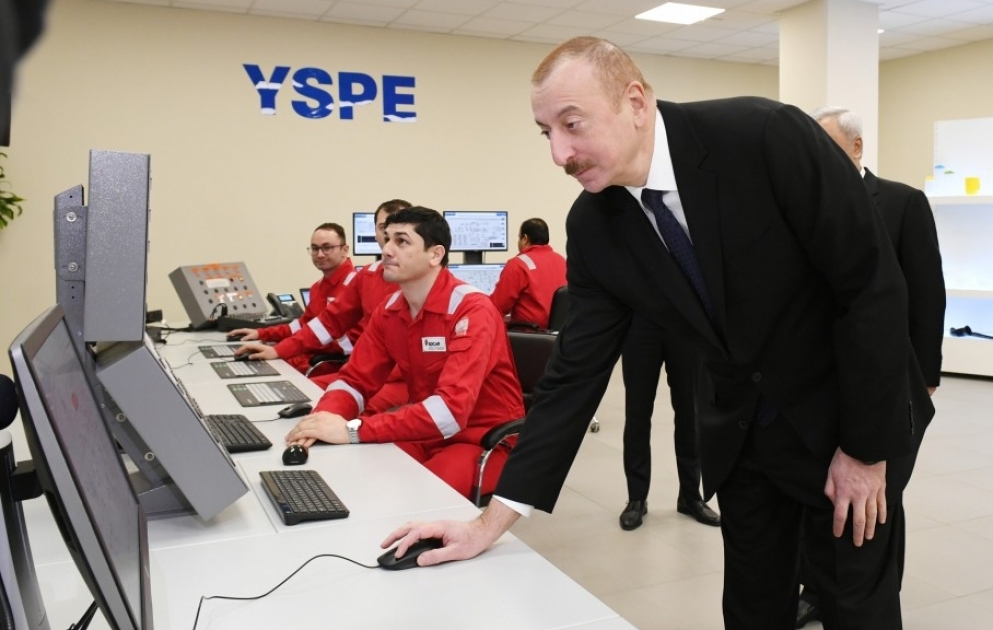 Prezident İlham Əliyev Sumqayıtda “SOCAR Polymer”in yüksəksıxlıqlı polietilen zavodunun açılışında iştirak edib