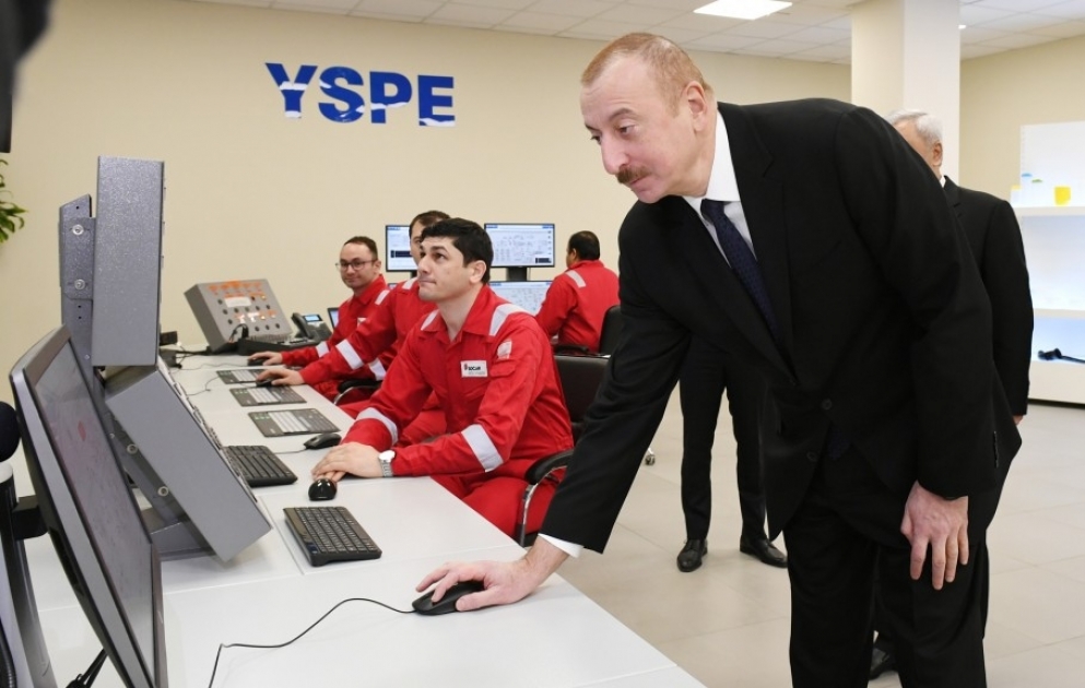 Президент Ильхам Алиев принял участие в открытии в Сумгайыте завода по производству полиэтилена высокой плотности «SOCAR Polymer»