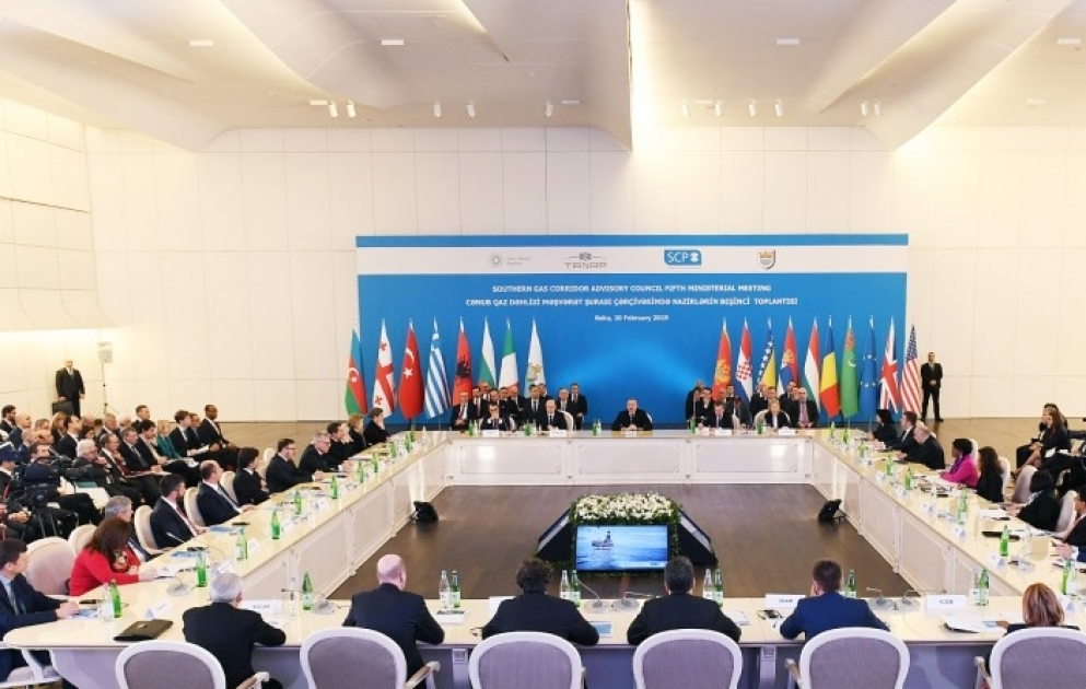 Bakou accueille la 5e réunion ministérielle du Conseil consultatif du Corridor gazier Sud 
Le président azerbaïdjanais Ilham Aliyev participe à la réunion
