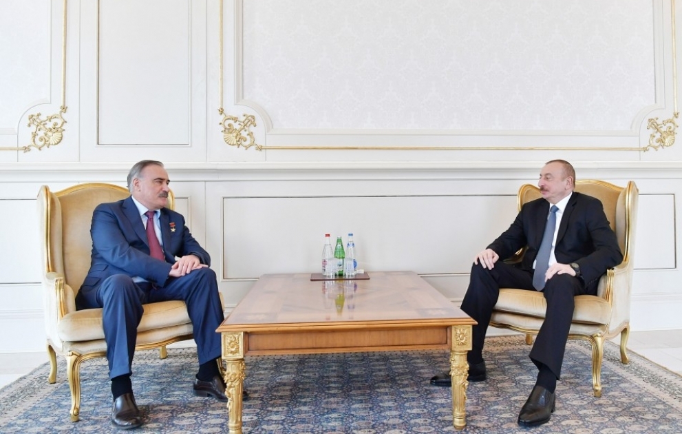 Prezident İlham Əliyev Sovet İttifaqı Qəhrəmanı, general-leytenant Ruslan Auşevi qəbul edib