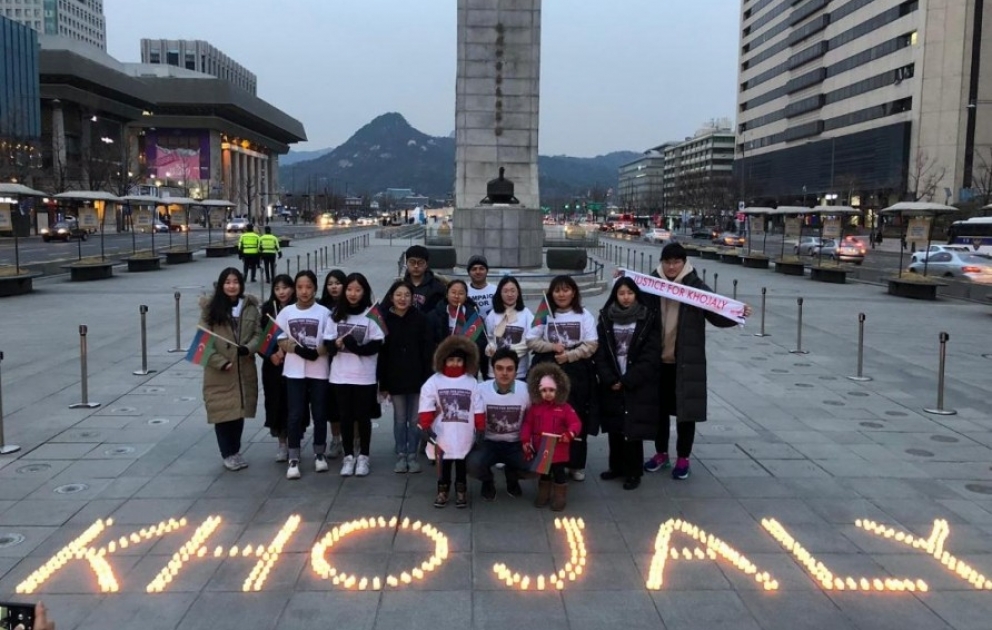 Koreyalı gənclər “Xocalı”ya ədalət istədi - VİDEOÇARX