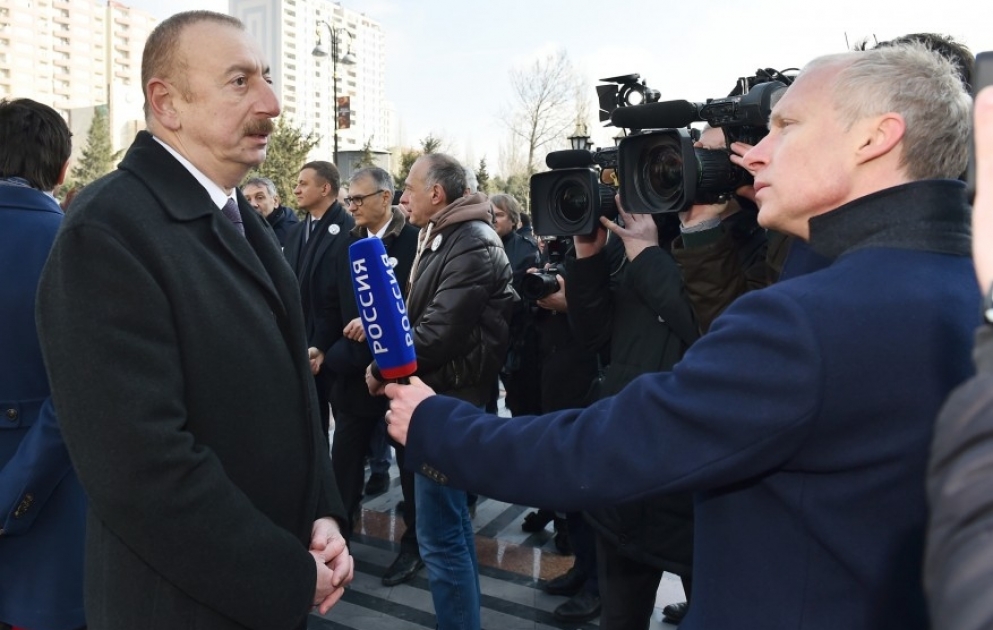 President Ilham Aliyev was interviewed by Rossiya-24 correspondent