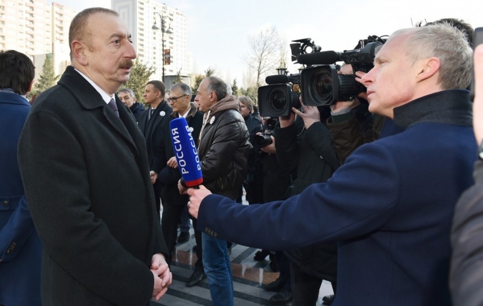 Le président Ilham Aliyev a accordé une interview à la chaîne Rossiya-24