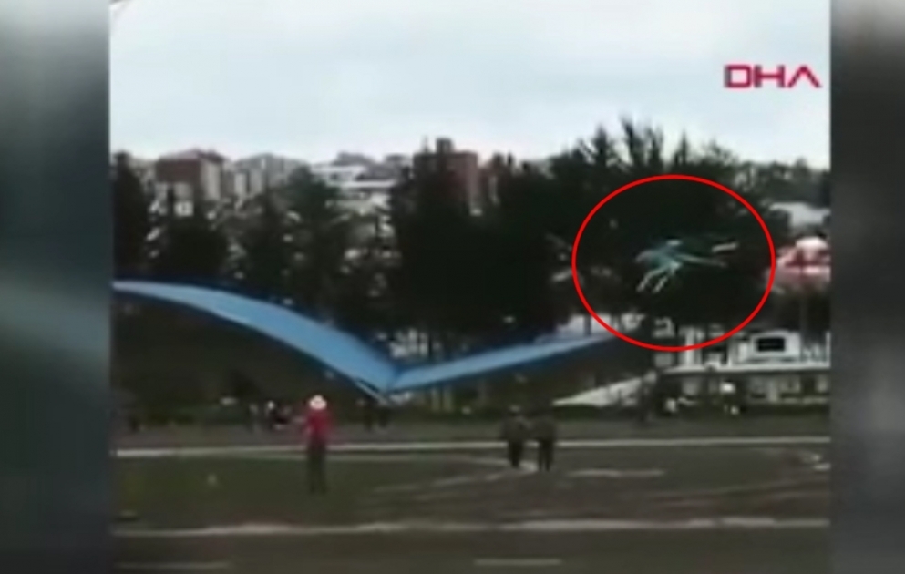Ekvadorda polis helikopterinin düşmə anının görüntüləri  yayınlandı
