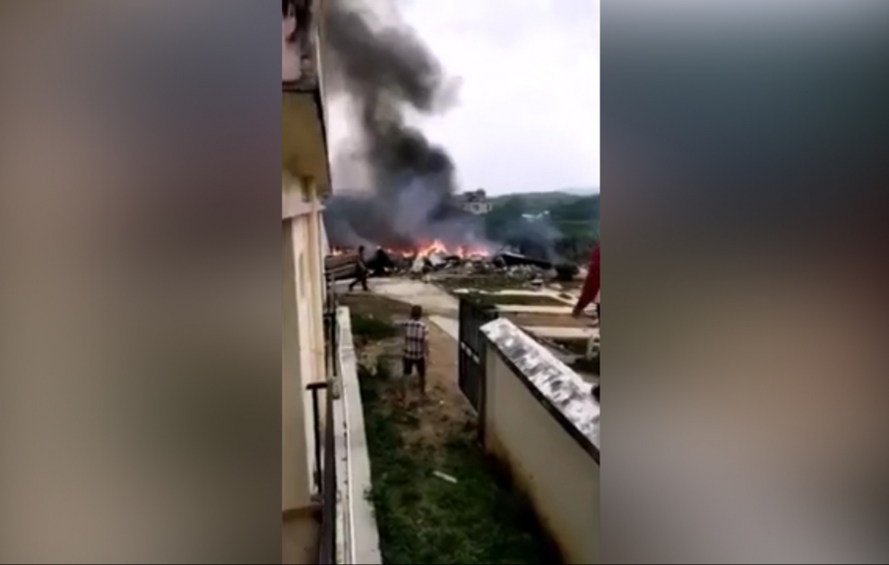 В Китае разбился военный самолёт, есть погибшие