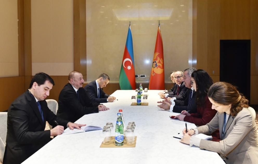 Entretien du président Ilham Aliyev avec son homologue monténégrin Milo Djukanovic