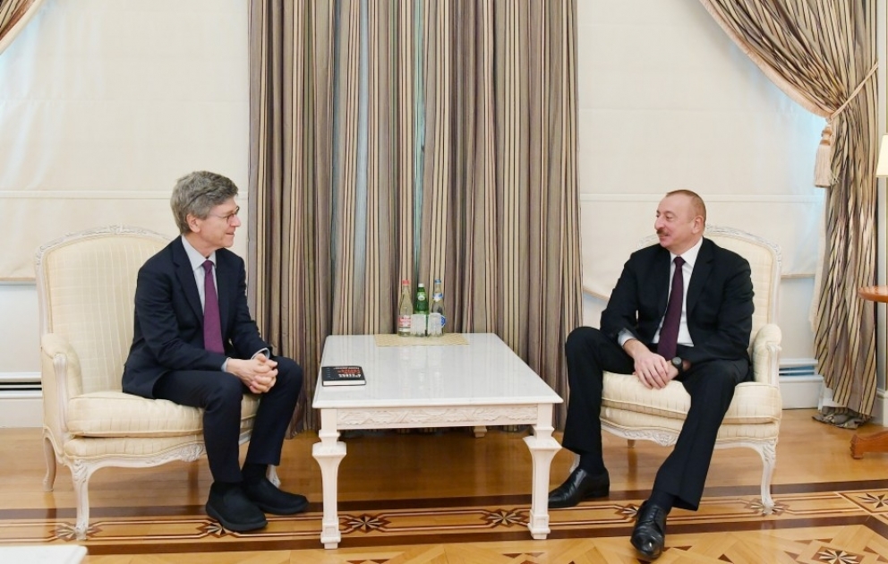 Le président Ilham Aliyev rencontre le conseiller spécial du Secrétaire général de l’ONU sur les Objectifs de développement durable