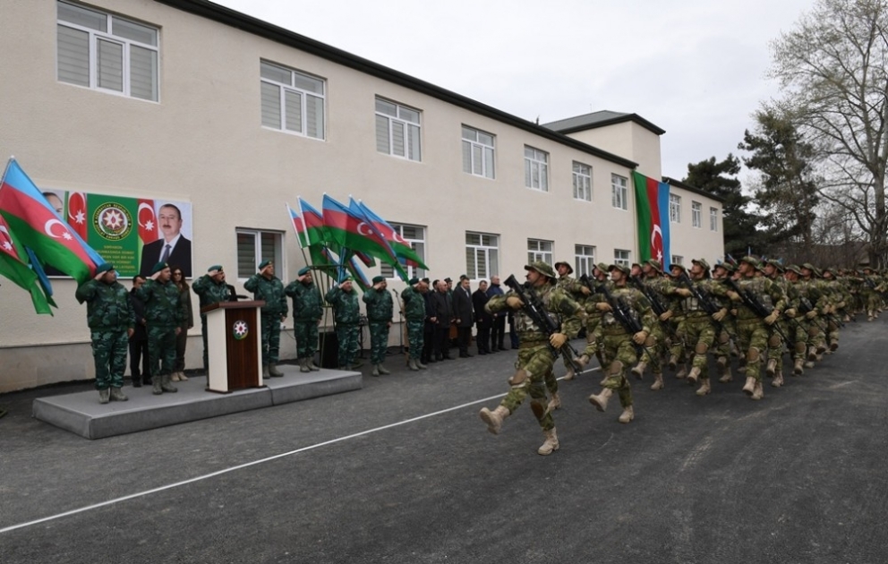 Sərhəd Qoşunlarının “Qazax” sərhəd dəstəsinin yeni hərbi hissəsi xidməti istifadəyə verilib