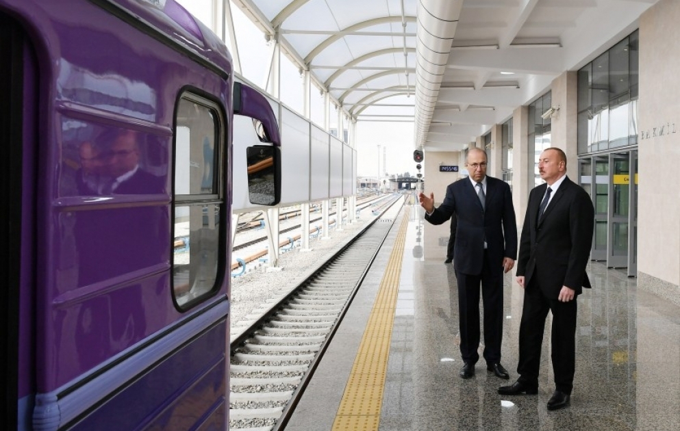 President Ilham Aliyev viewed conditions created at Bakmil station of Baku Metro after major overhaul