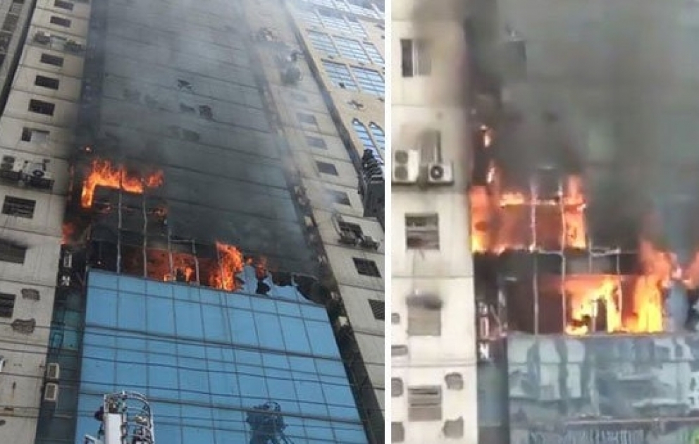Fire breaks out in Bangladesh office building, people feared trapped inside