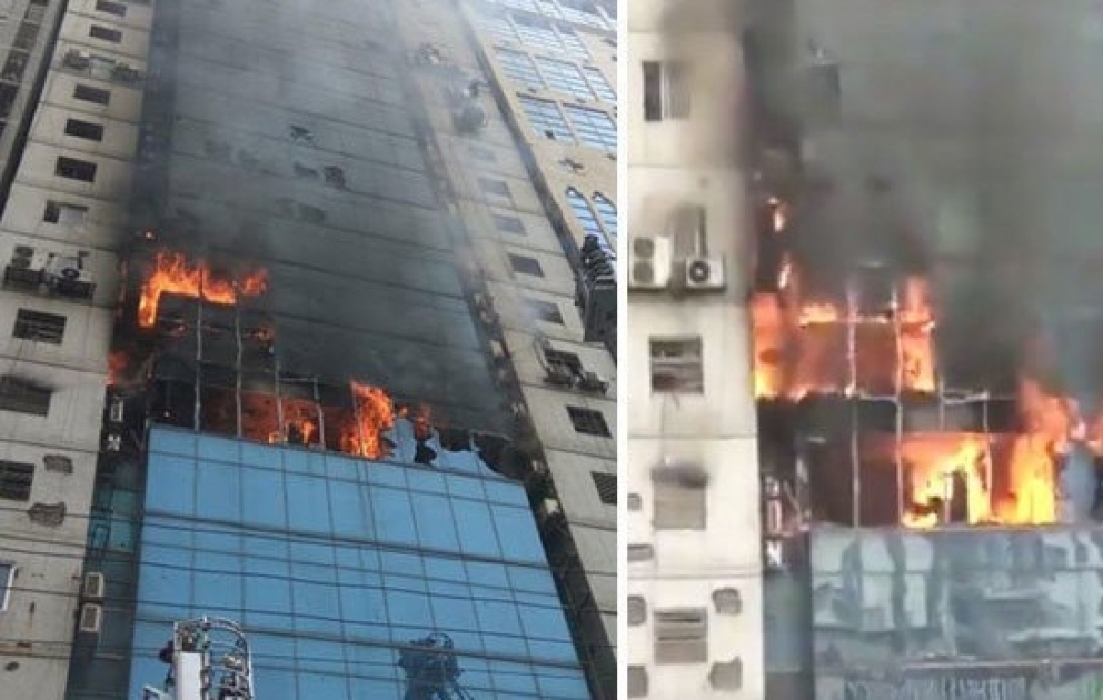 Un incendie s’est déclenché dans une tour d’affaires au Bangladesh