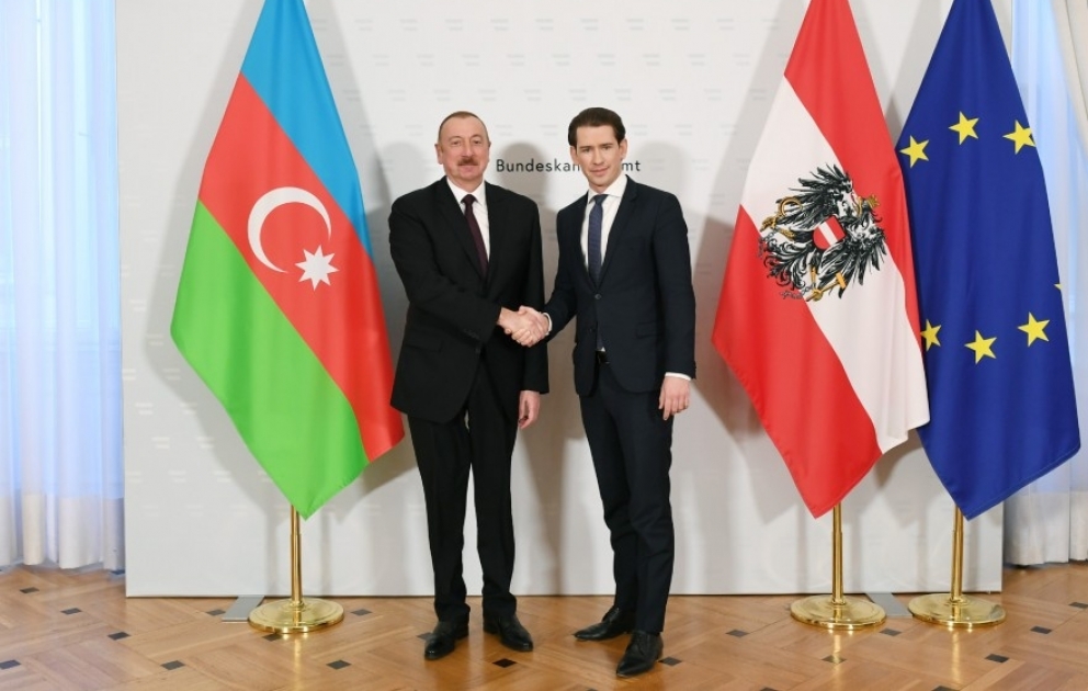 Entretien du président azerbaïdjanais Ilham Aliyev avec le chancelier fédéral d’Autriche Sebastian Kurz