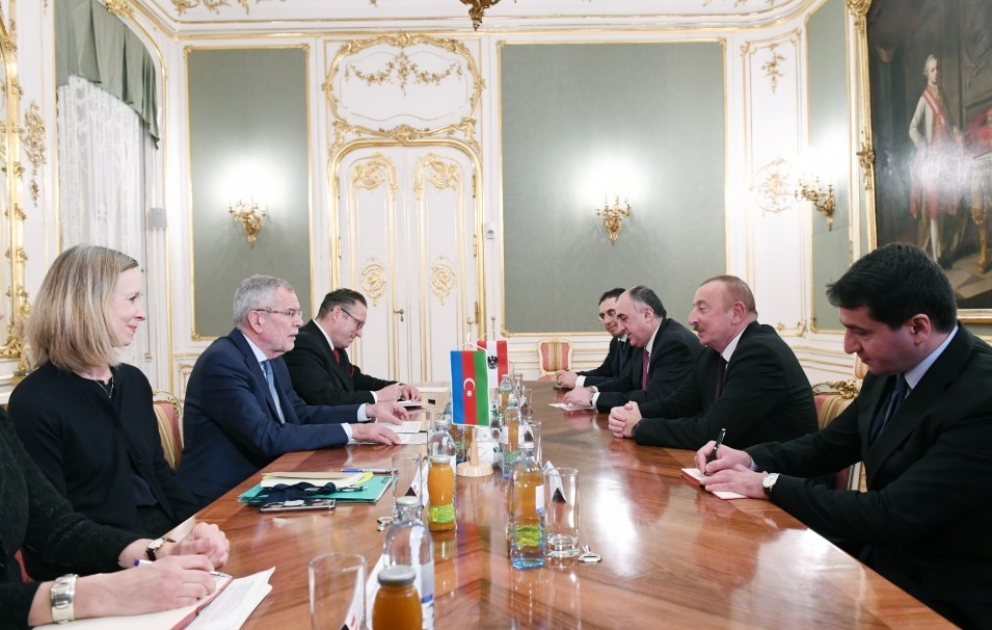 Rencontre du président Ilham Aliyev avec le président fédéral autrichien Alexander Van der Bellen