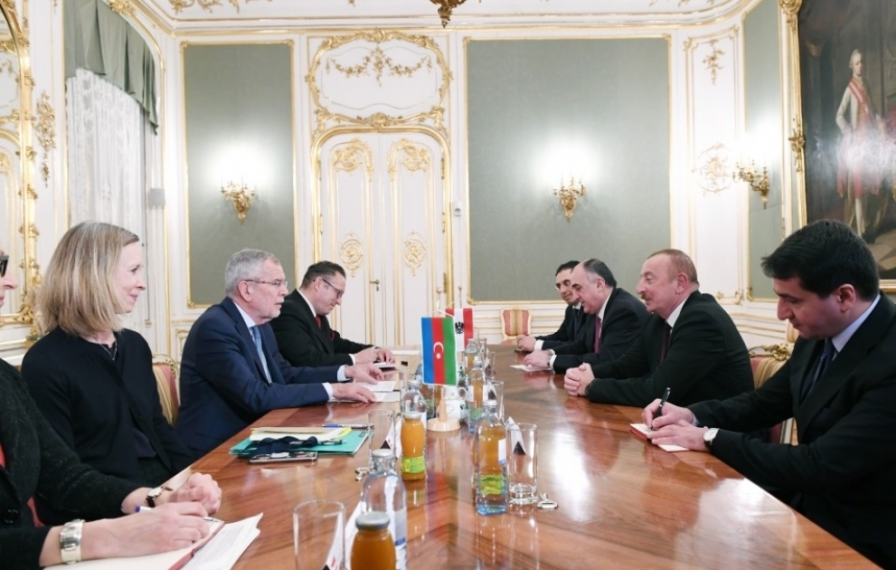 Treffen von Präsident Ilham Aliyev mit Bundespräsident Alexander Van der Bellen