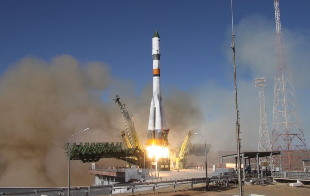 Запуск космического корабля "Прогресс МС-11" с Байконура