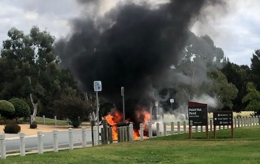 Canberra mum saves babies from car seconds before it explodes in flames