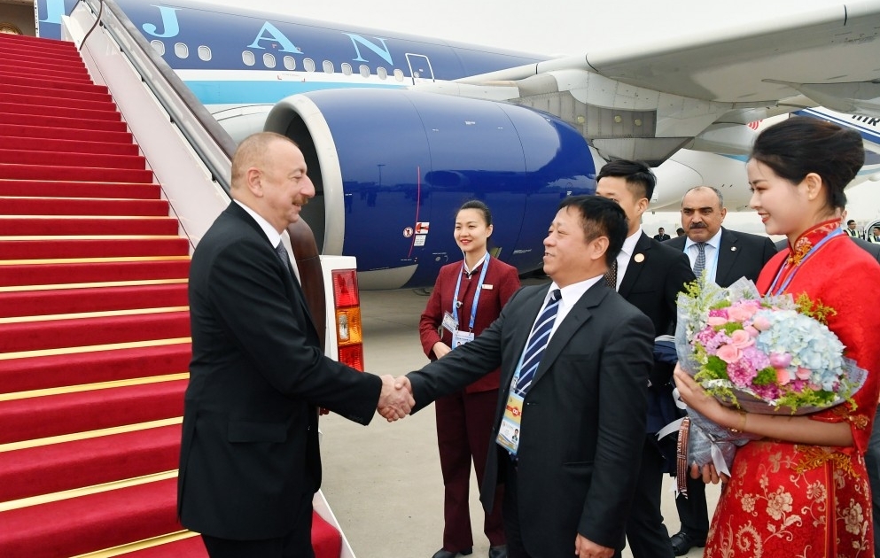 Azərbaycan Prezidenti İlham Əliyev Çinə işgüzar səfərə gəlib